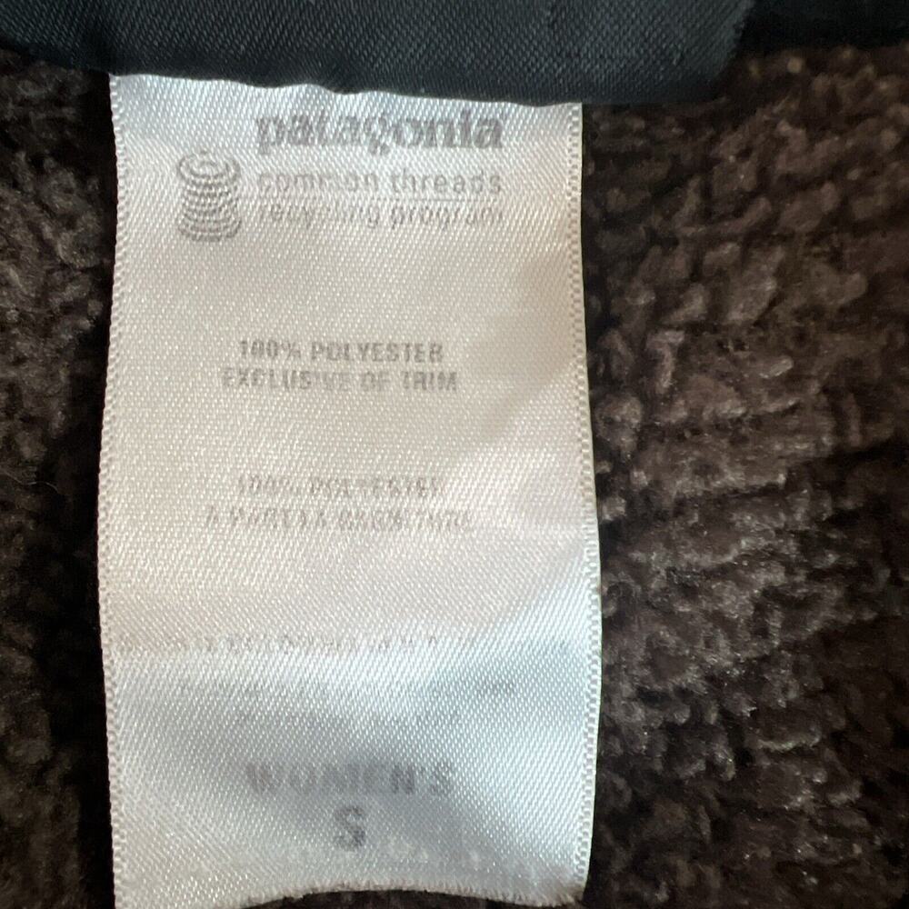 Patagonia Jacket Womens Small Brown Black Fleece Polartec Zip Performance Coat - Picture 10 of 11